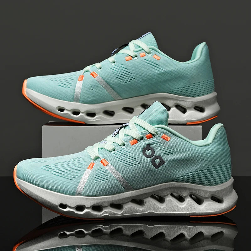 Running Shoes Men Mesh Lightweight Flat Outdoor Gym Jogging Shoes Comfortable Original Tennis Shoes Cushioning Sneakers