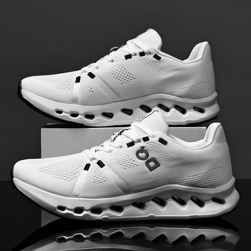 Running Shoes Men Mesh Lightweight Flat Outdoor Gym Jogging Shoes Comfortable Original Tennis Shoes Cushioning Sneakers