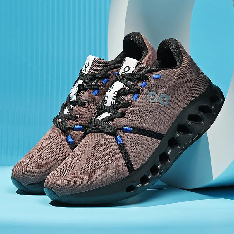 Running Shoes Men Mesh Lightweight Flat Outdoor Gym Jogging Shoes Comfortable Original Tennis Shoes Cushioning Sneakers