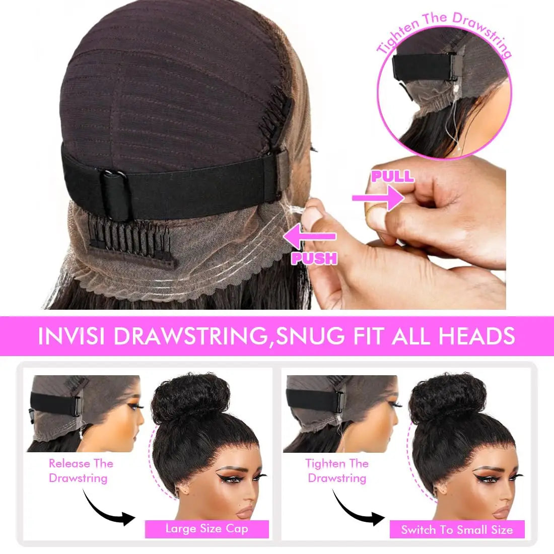 Invisi Strap HD 360 Full Lace Wig Human Hair 250 Density Precut 360 Lace Front Wig Deep Curly Glueless Wig Human Hair Wig