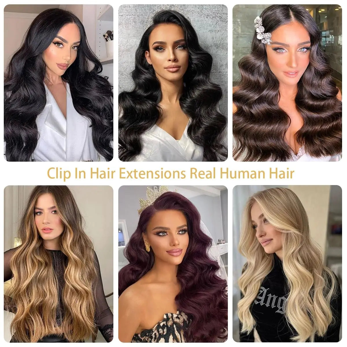 8Pcs/120g 12-24 inch Clip in Hair Extensions Straight 100% Brazilian Remy Human Hair for Women