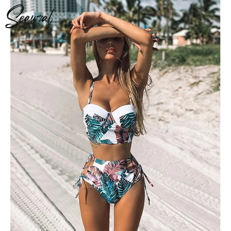 2PCS High Waist Bikini Set