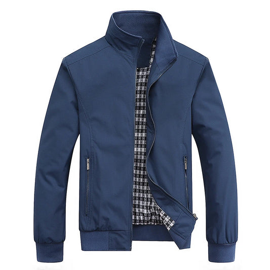 2025 Spring Autumn Casual Solid Fashion Slim Bomber Jacket
