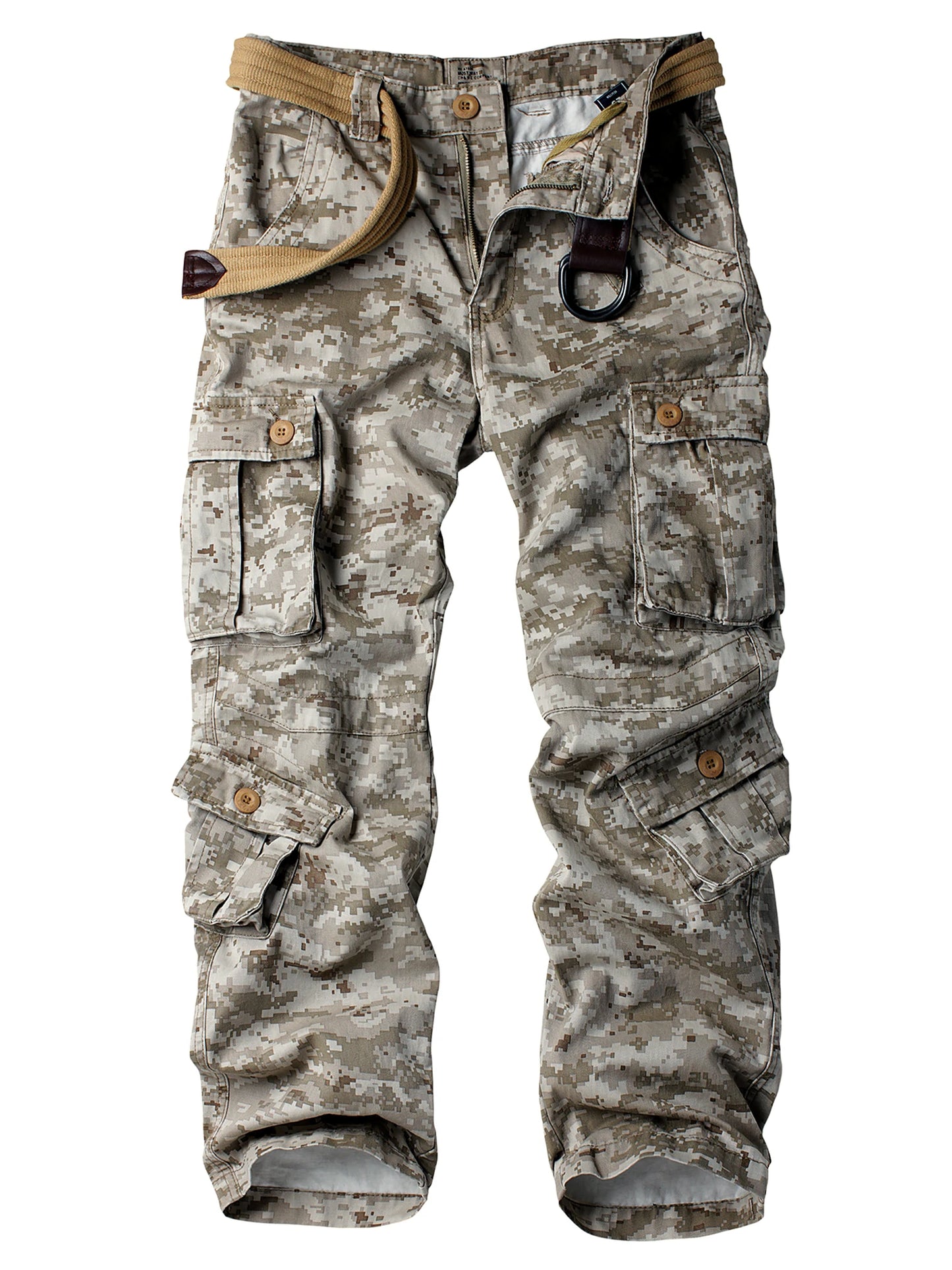 Camo Cargo Pants Outdoor Multi-Pocket Ripstop Jeans