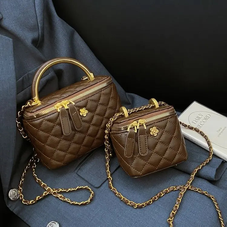 Fashionable Women's Box Bag  Cain Shoulder Crossbody Bags
