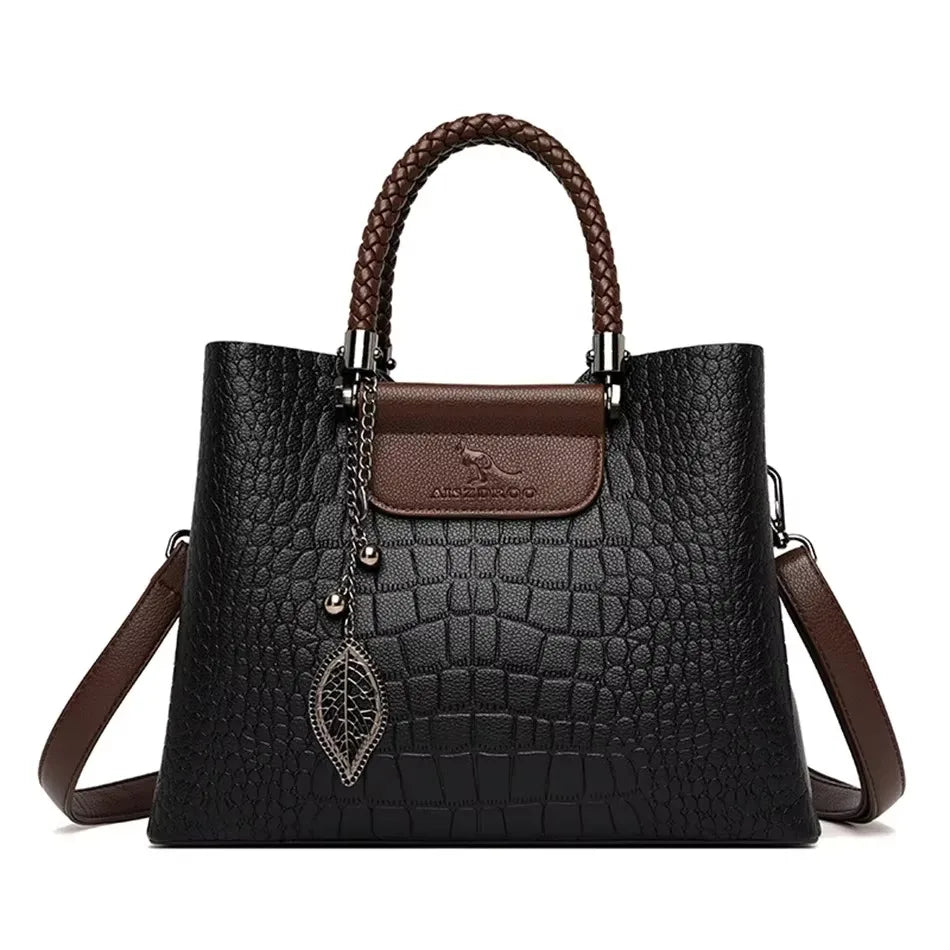 Stylish Large Soft Leather Crossbody and Handbag
