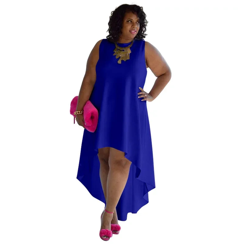 Plus Size Fashionable Elegant Women's Dress Amazon 3042 Sexy Round Neck Casual Clothing European American Style