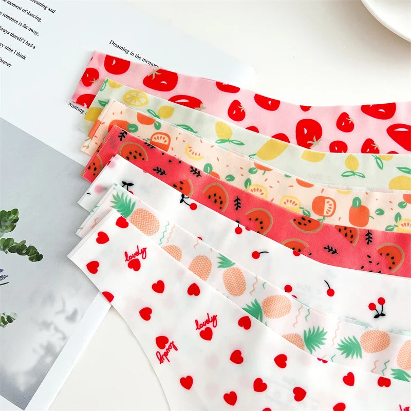 4PCS Ultra Soft Women Sexy Graphic Print Seamless Thongs Lingerie