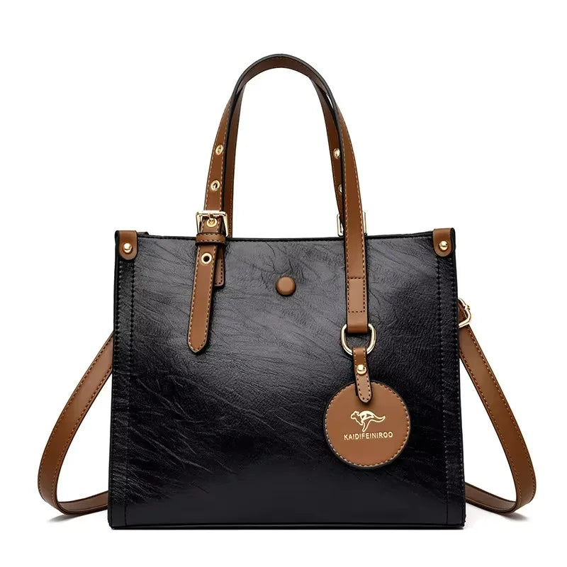 Stylish Large Soft Leather Crossbody and Handbag