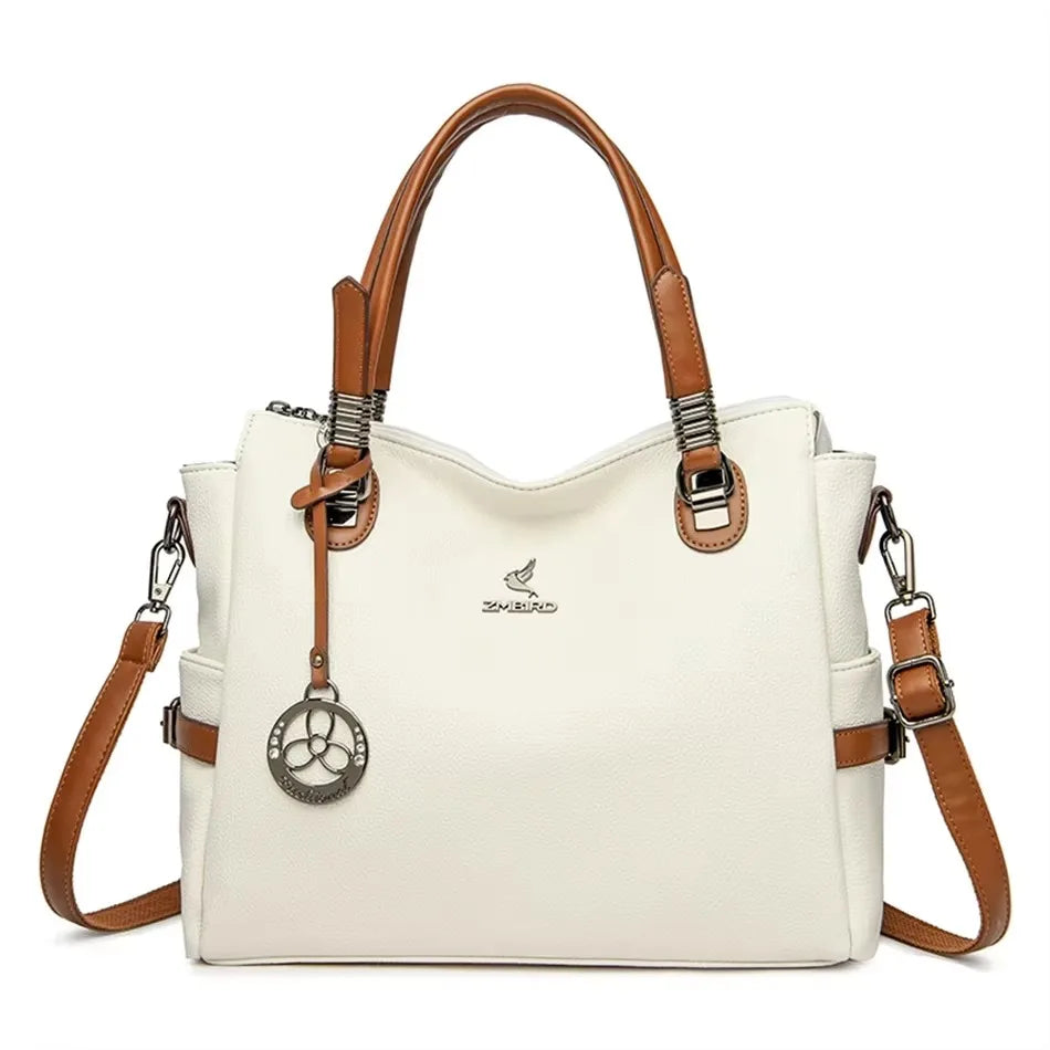 Stylish Large Soft Leather Crossbody and Handbag