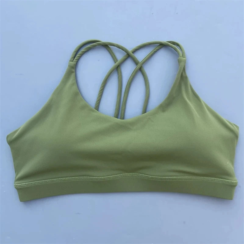 Solid Color Soft High Strength Women Fitness Bra Tight