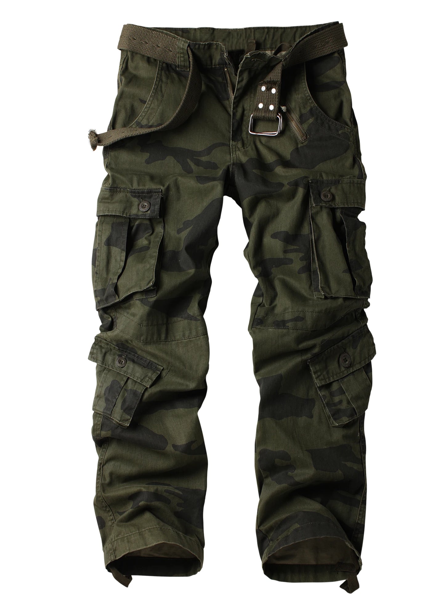 Camo Cargo Pants Outdoor Multi-Pocket Ripstop Jeans