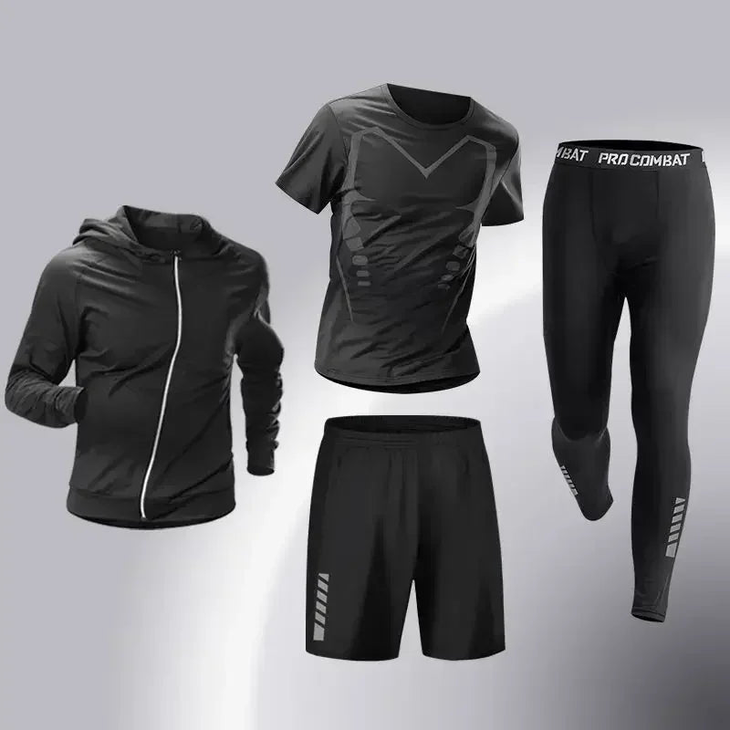 Fashion 3-5 PCS Mens Running Sportswear Set