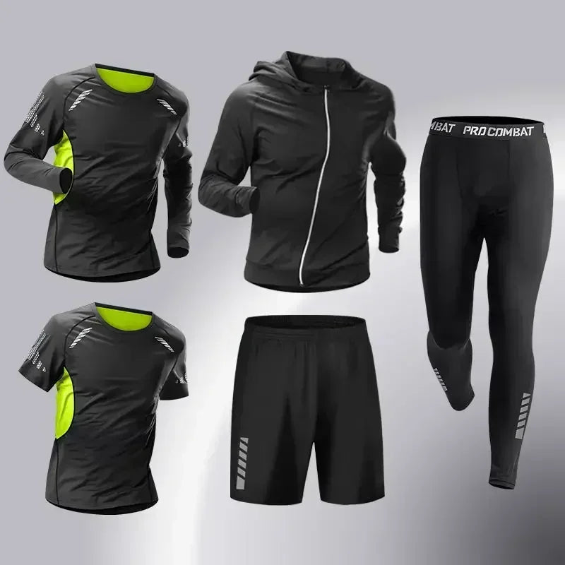 Fashion 3-5 PCS Mens Running Sportswear Set