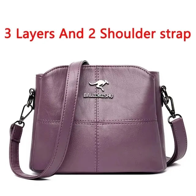 Stylish Large Soft Leather Crossbody and Handbag