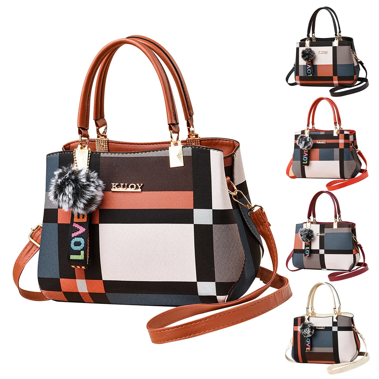 Elegant Fashionable Designer Handbags PU Leather Crossbody Shoulder Bag Top-Hand Tote Bag