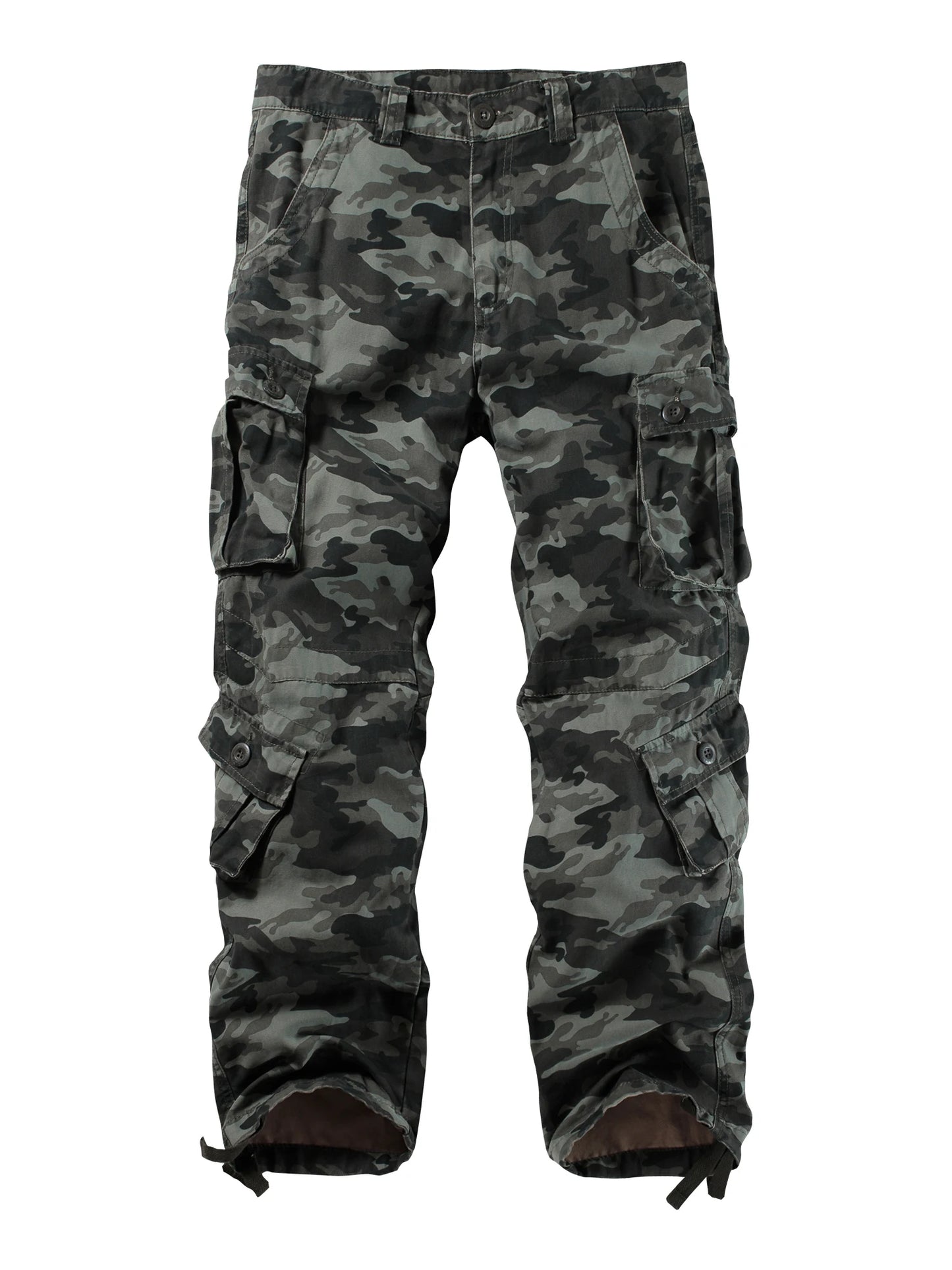 Camo Cargo Pants Outdoor Multi-Pocket Ripstop Jeans