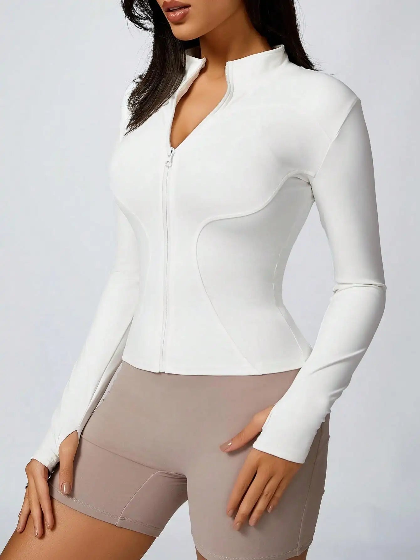 Women's Zipper Turtleneck Sports Jacket