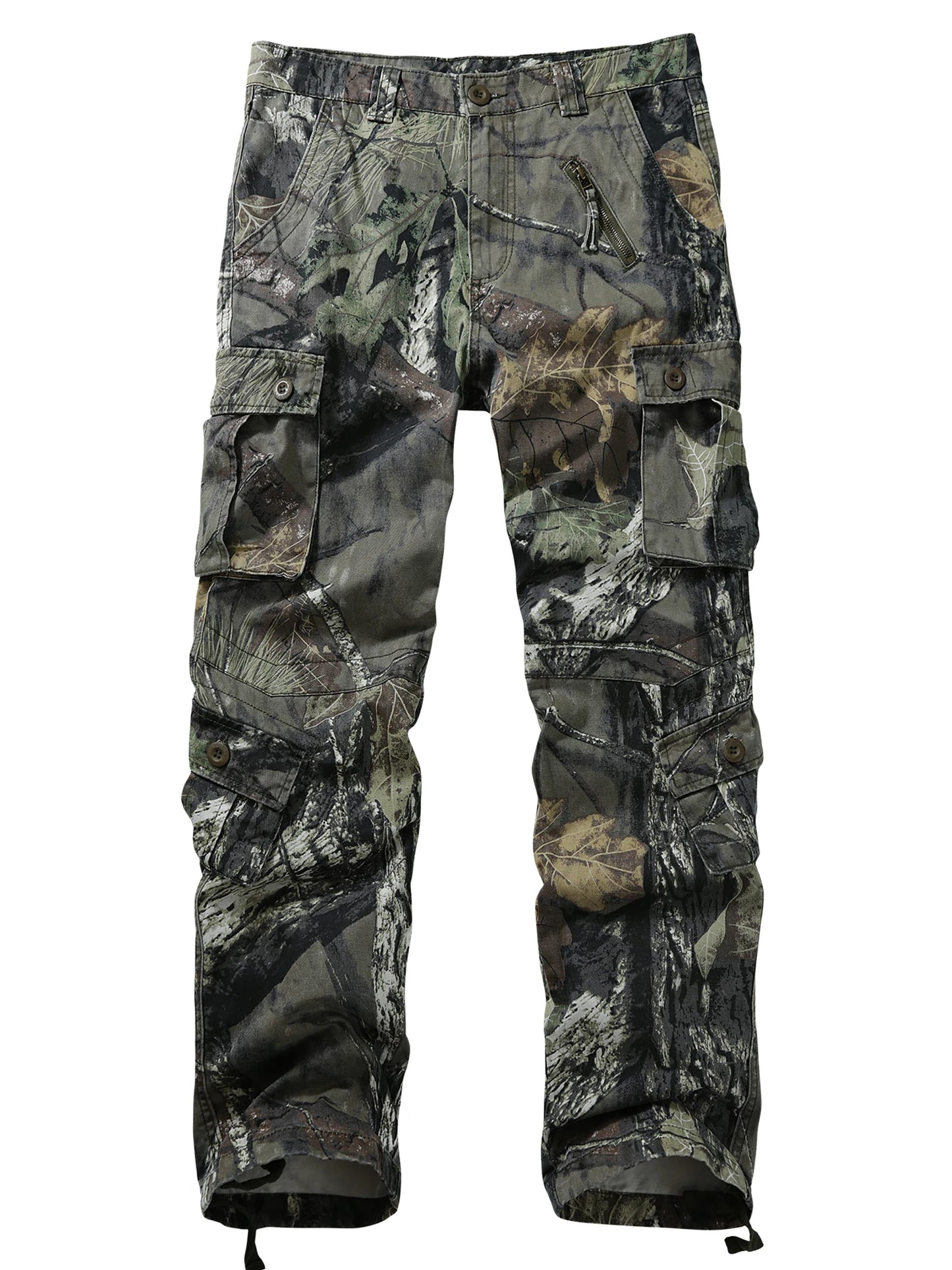 Camo Cargo Pants Outdoor Multi-Pocket Ripstop Jeans