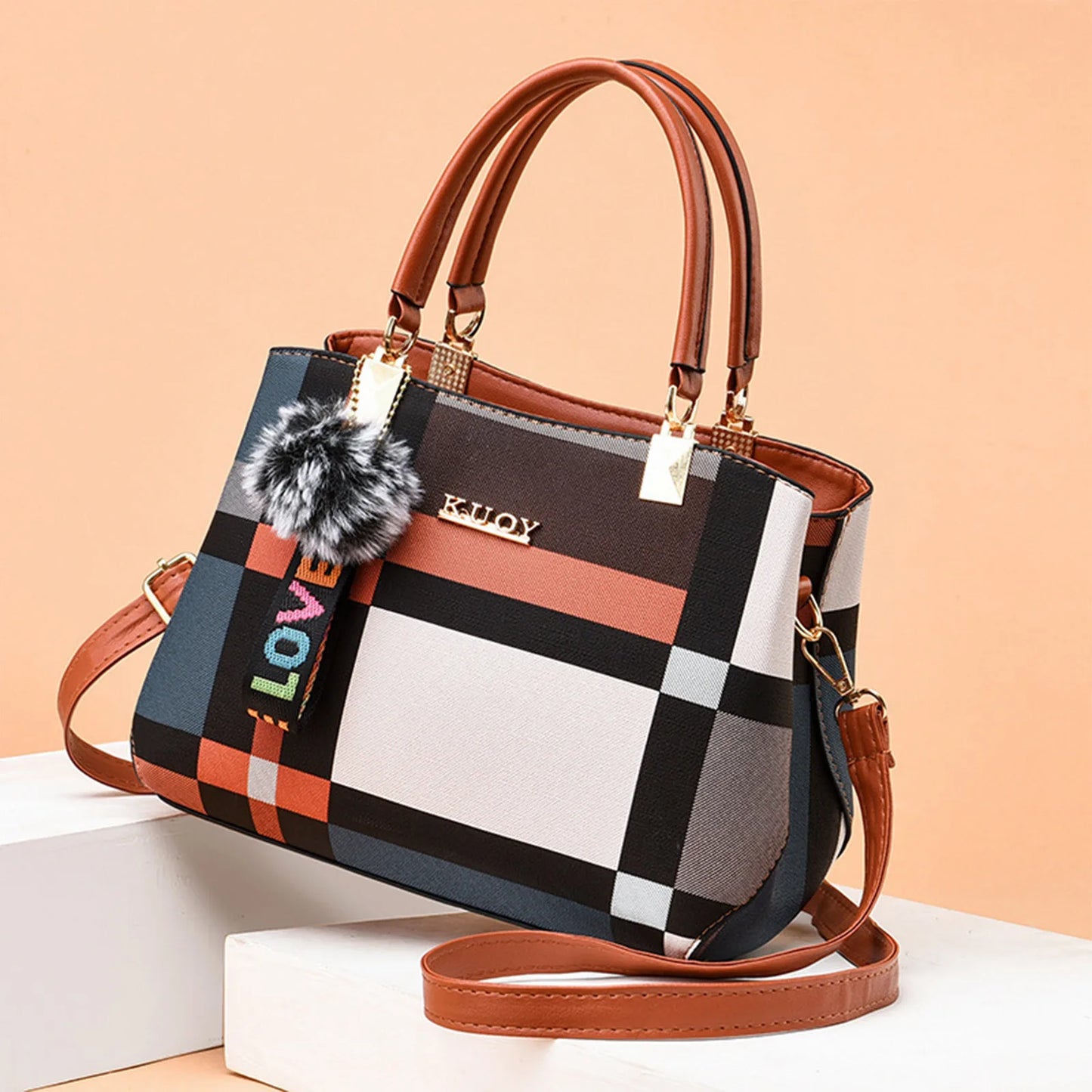 Elegant Fashionable Designer Handbags PU Leather Crossbody Shoulder Bag Top-Hand Tote Bag