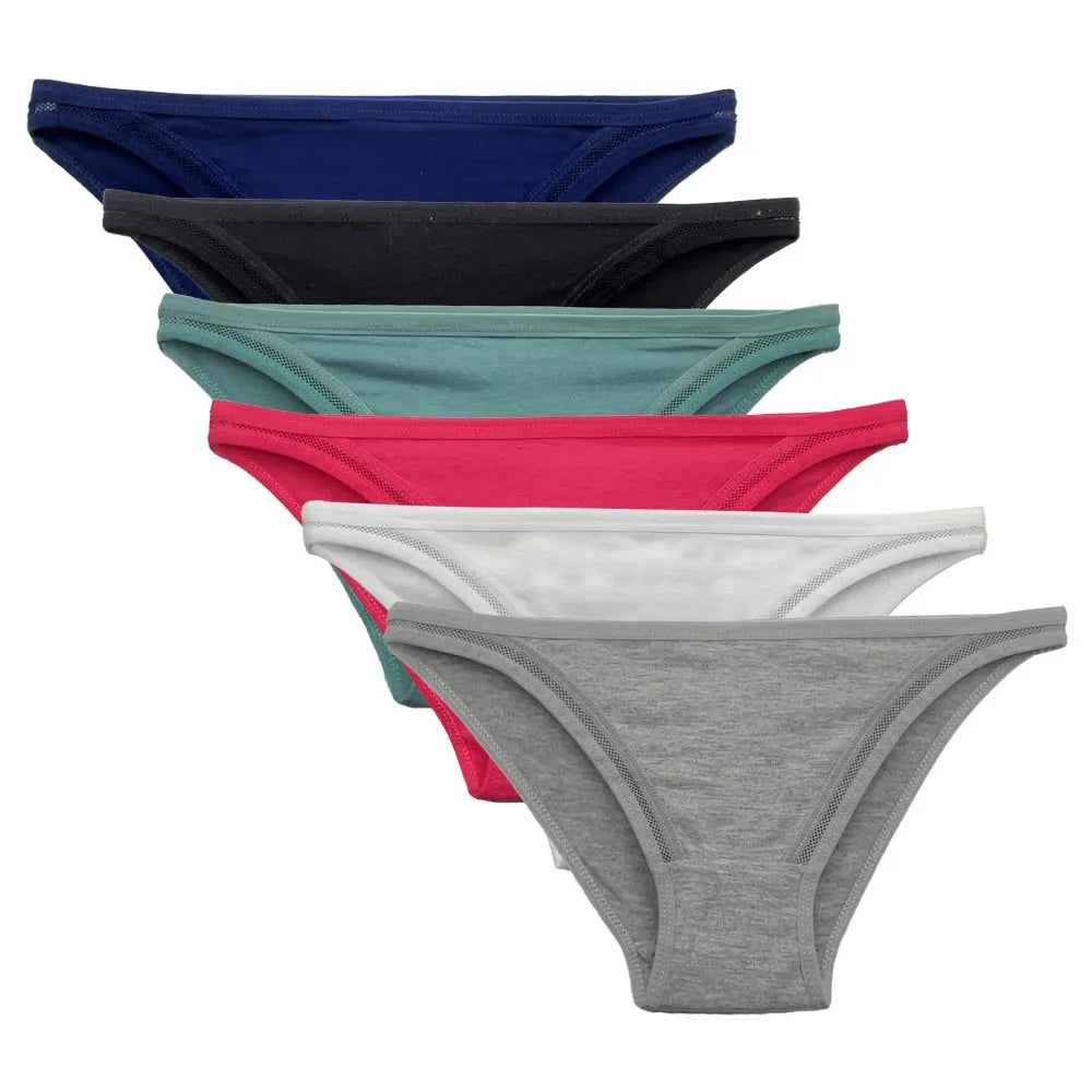5 PCS New Arrival Low Rise Ladies Sexy Lace Lingerie Cotton Briefs