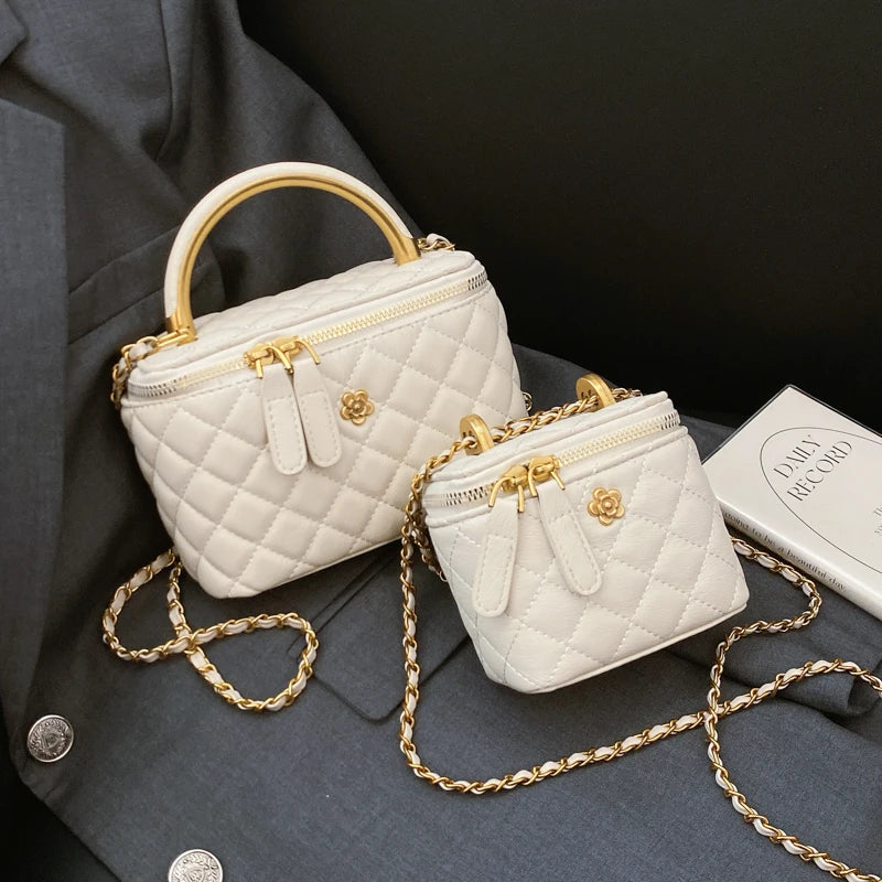 Fashionable Women's Box Bag  Cain Shoulder Crossbody Bags
