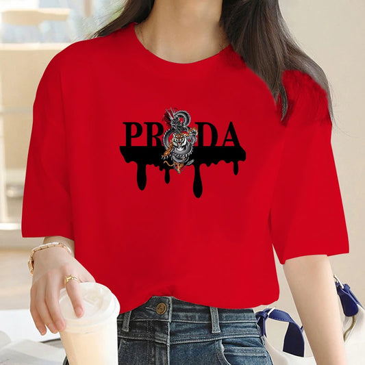 Luxury Graphic Printed Crew Neck T-Shirt