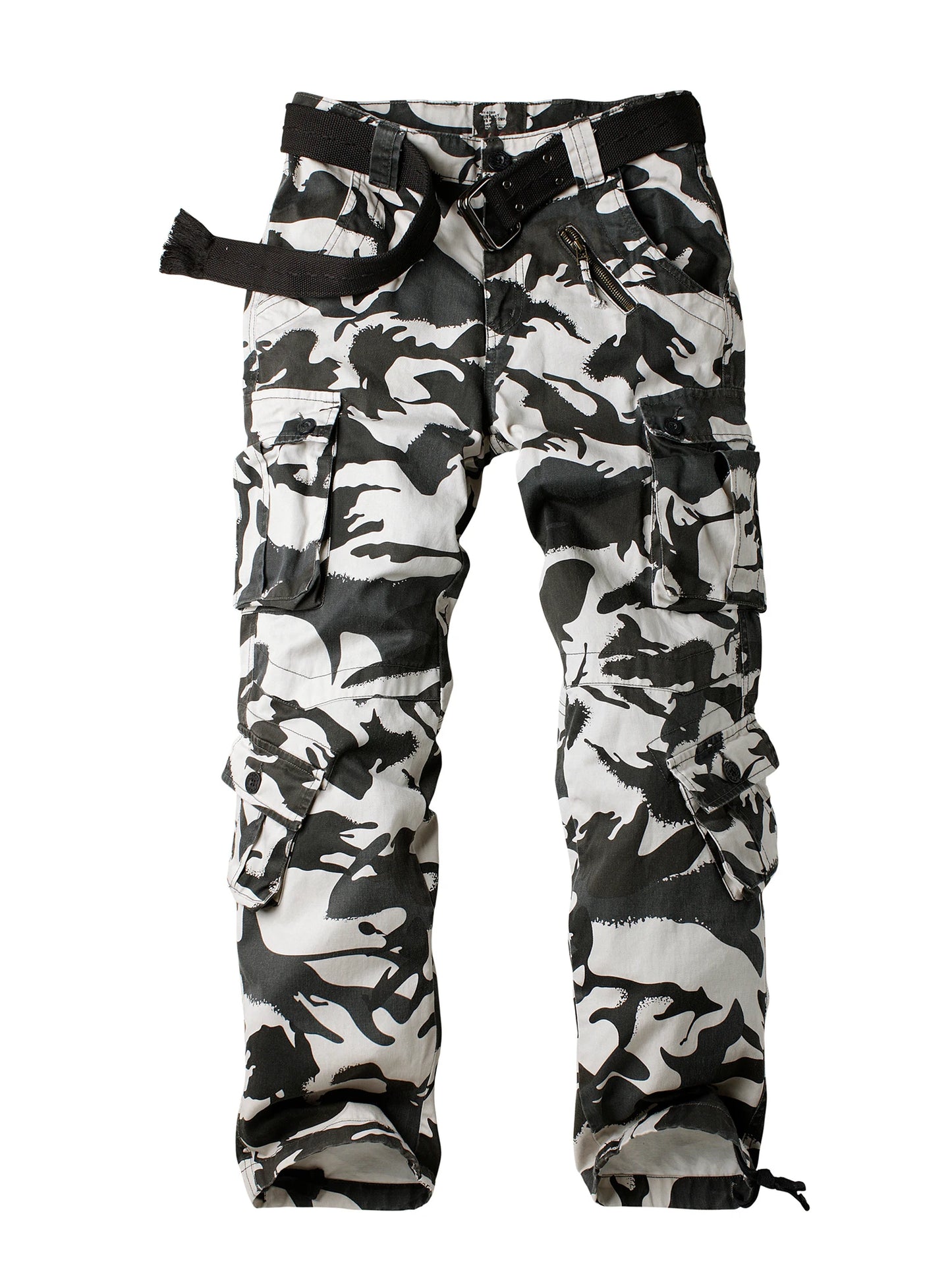 Camo Cargo Pants Outdoor Multi-Pocket Ripstop Jeans