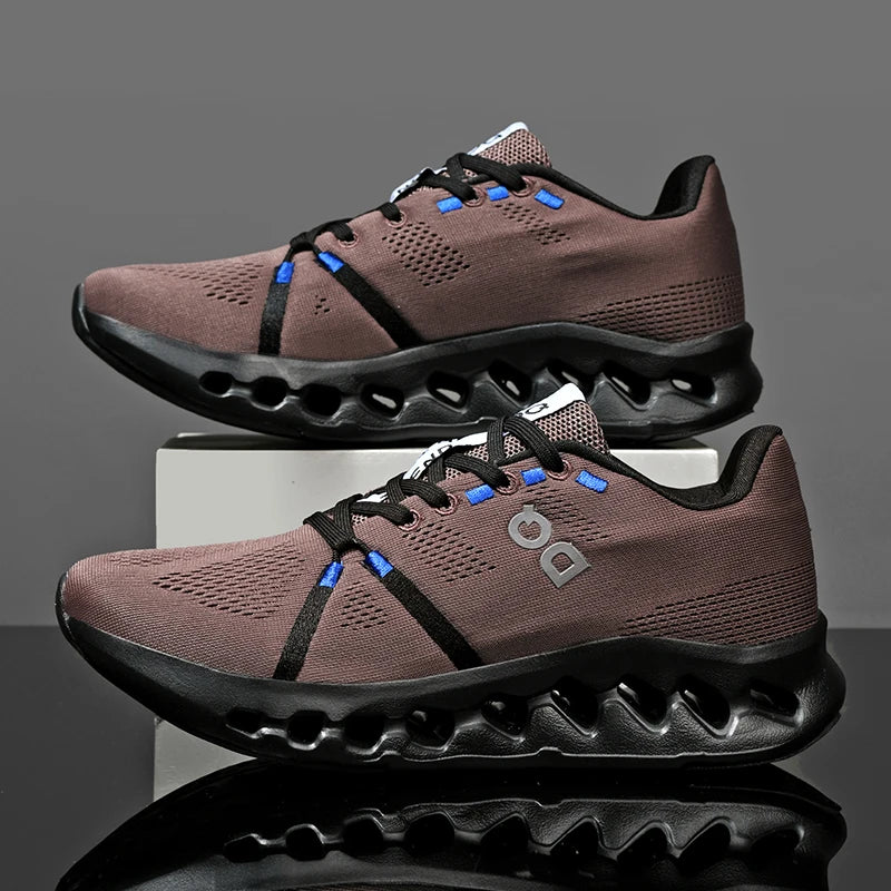 Running Shoes Men Mesh Lightweight Flat Outdoor Gym Jogging Shoes Comfortable Original Tennis Shoes Cushioning Sneakers