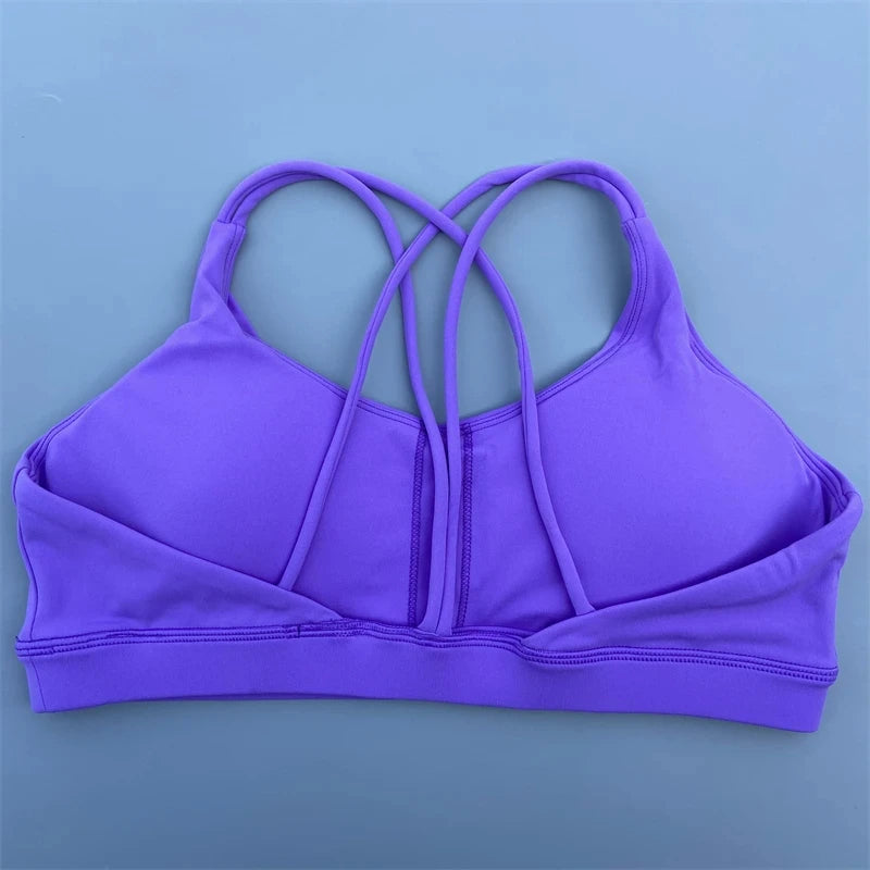 Solid Color Soft High Strength Women Fitness Bra Tight