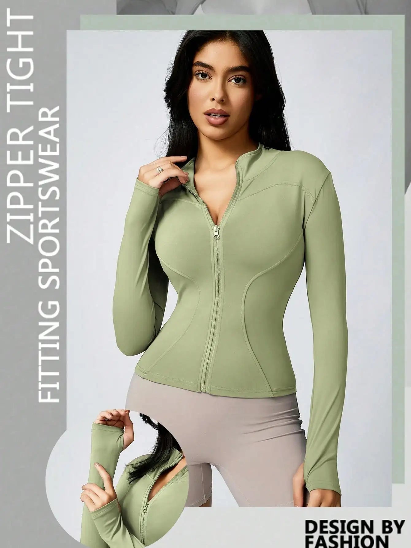 Women's Zipper Turtleneck Sports Jacket