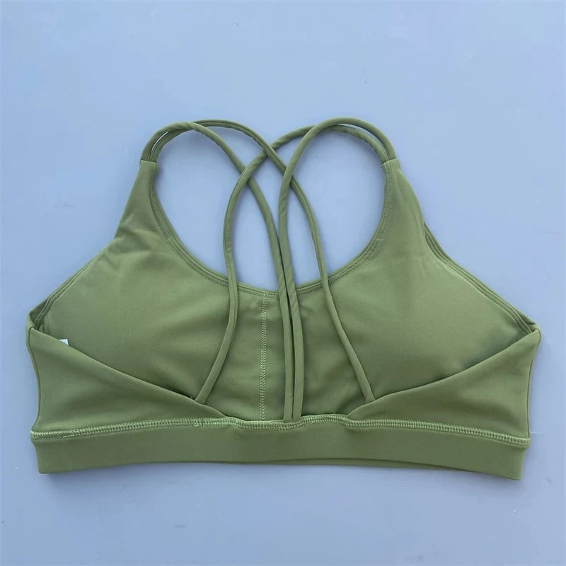 Solid Color Soft High Strength Women Fitness Bra Tight