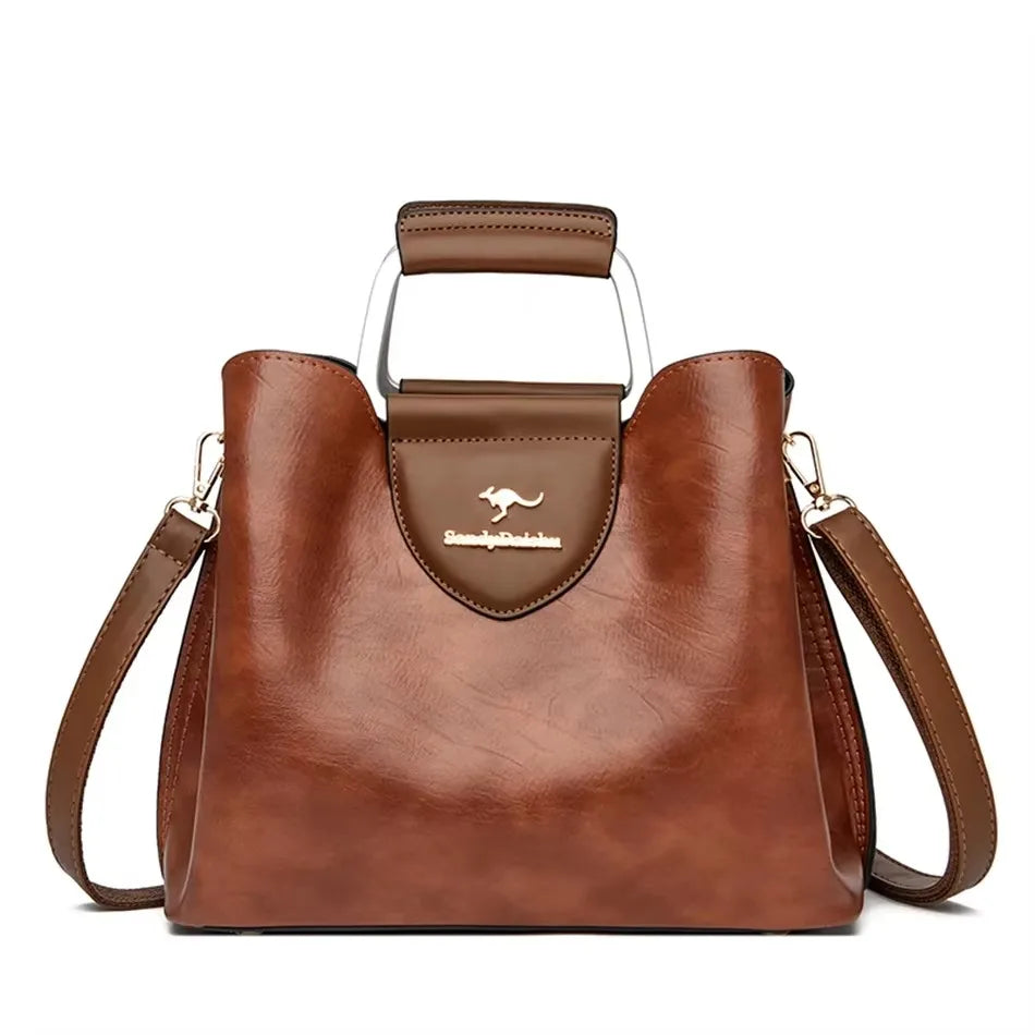 Stylish Large Soft Leather Crossbody and Handbag