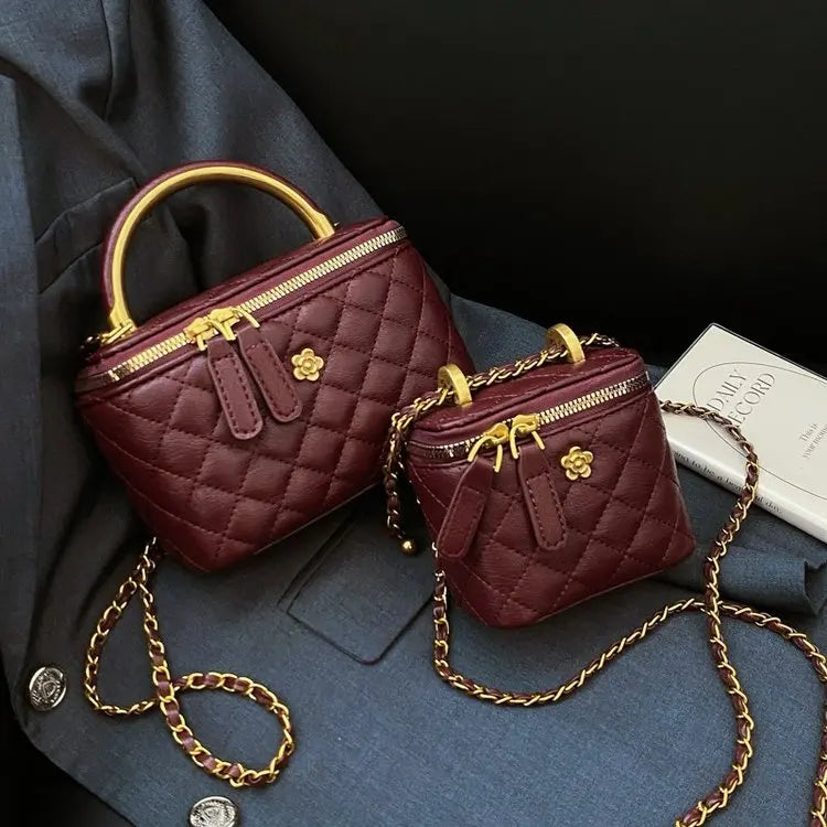 Fashionable Women's Box Bag  Cain Shoulder Crossbody Bags