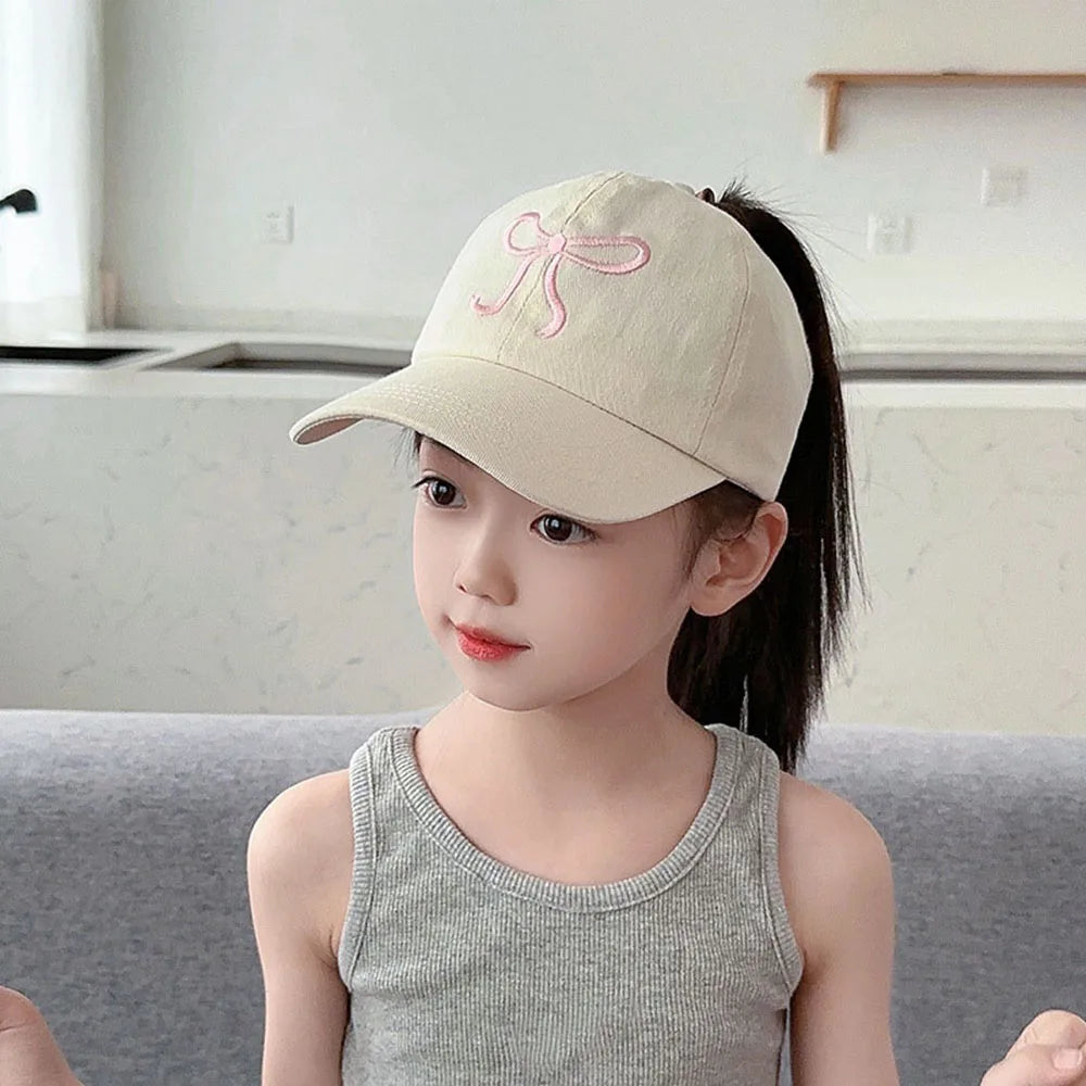 Fashion High Ponytail Kids Boy Girl Sun Quick Drying Baseball Adjustable Travel Caps
