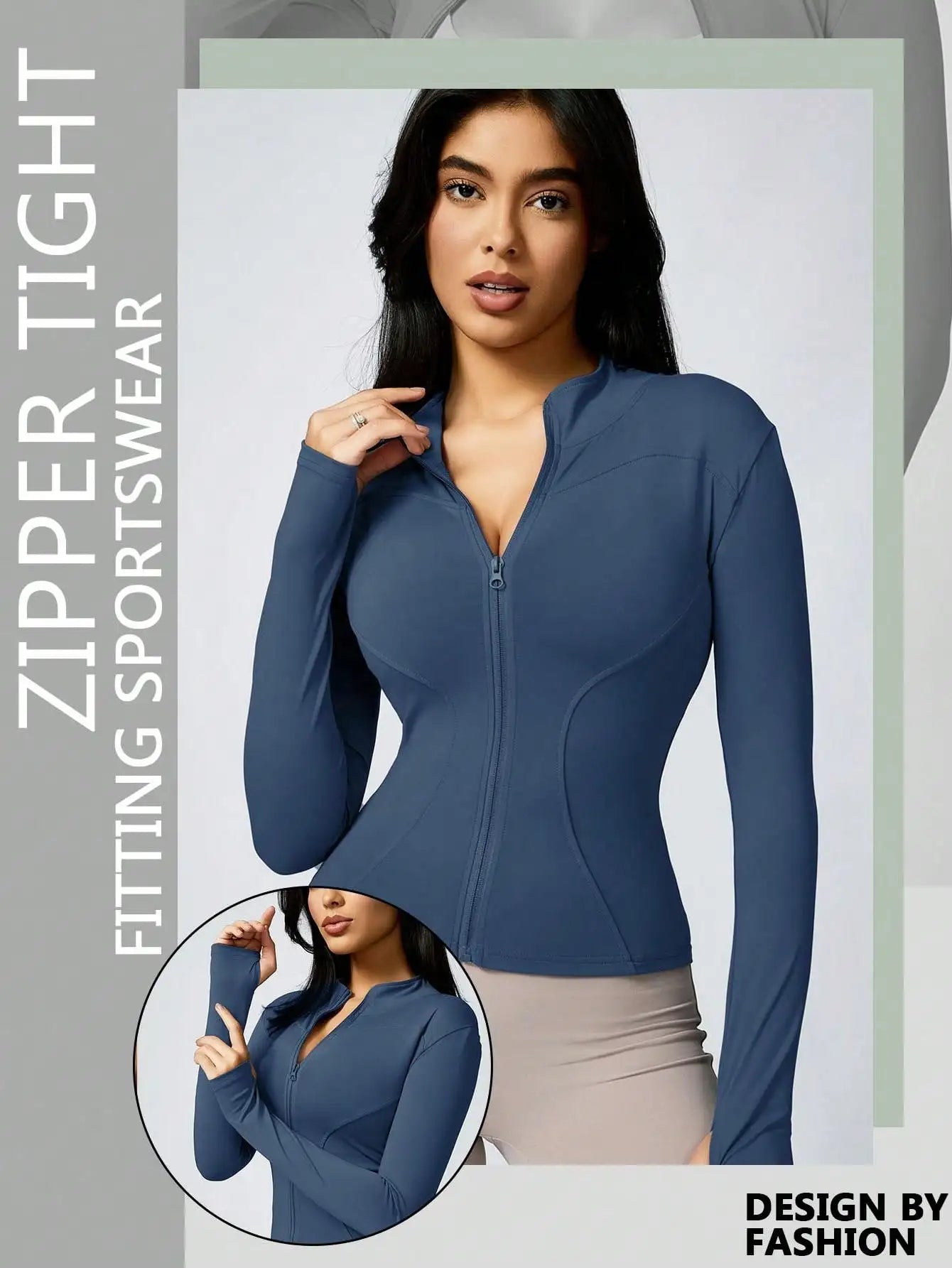 Women's Zipper Turtleneck Sports Jacket