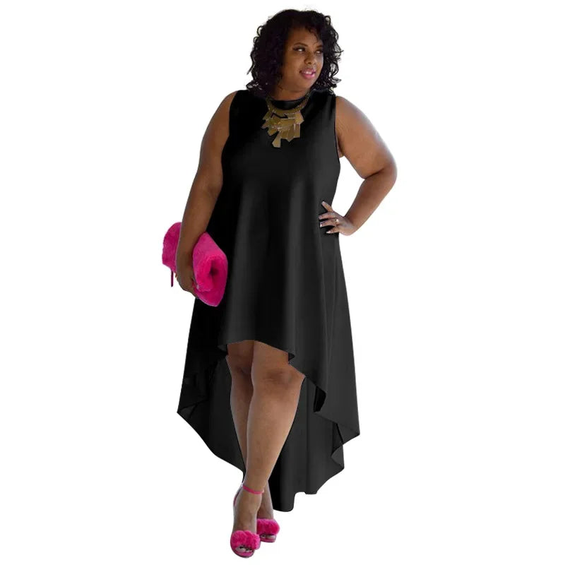 Plus Size Fashionable Elegant Women's Dress Amazon 3042 Sexy Round Neck Casual Clothing European American Style