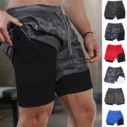 Men's Multi-Pocket Fitness Workwear Yoga Shorts