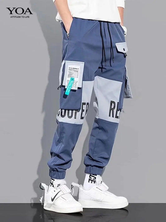 Men's Cargo Pants Casual Hip Hop Multiple Pockets Trousers