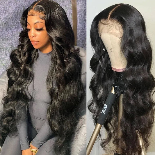HD Transparent 13x4 13x6 Body Wave Lace Wig Pre Plucked Frontal Human Hair