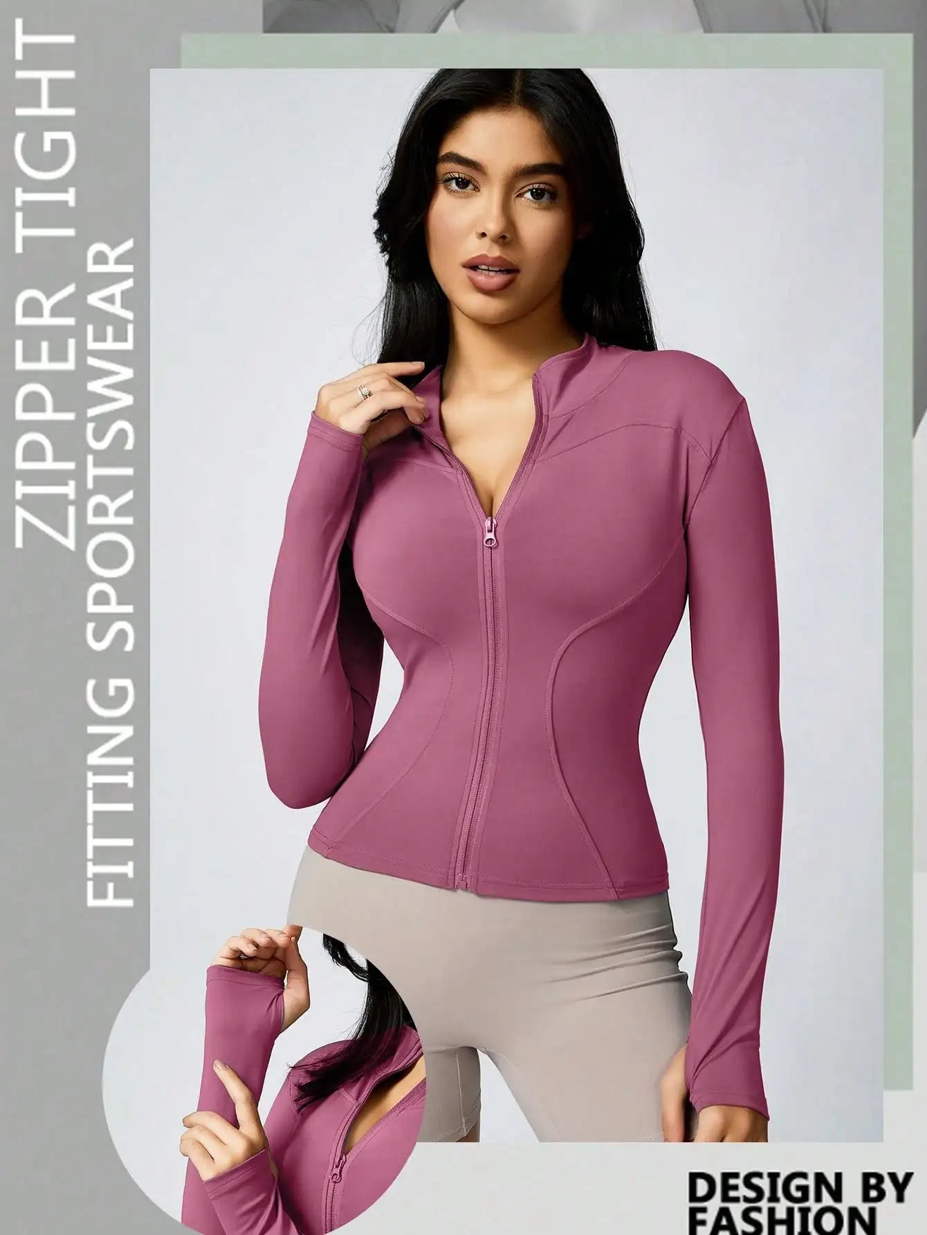 Women's Zipper Turtleneck Sports Jacket