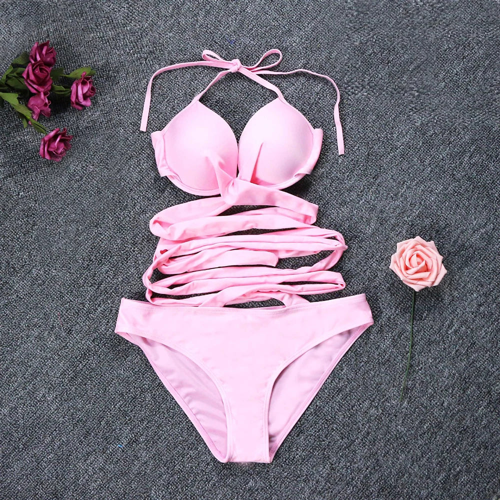 Sexy Thong Beachwear Crisscross Swimwear