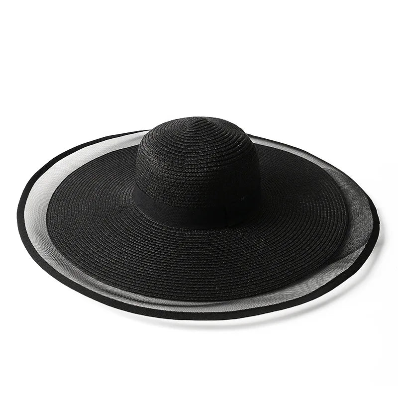 Women Big Brim Sun Visors Bucket Panama Hat