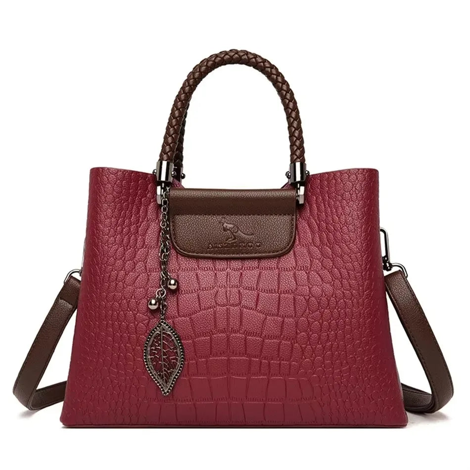 Stylish Large Soft Leather Crossbody and Handbag