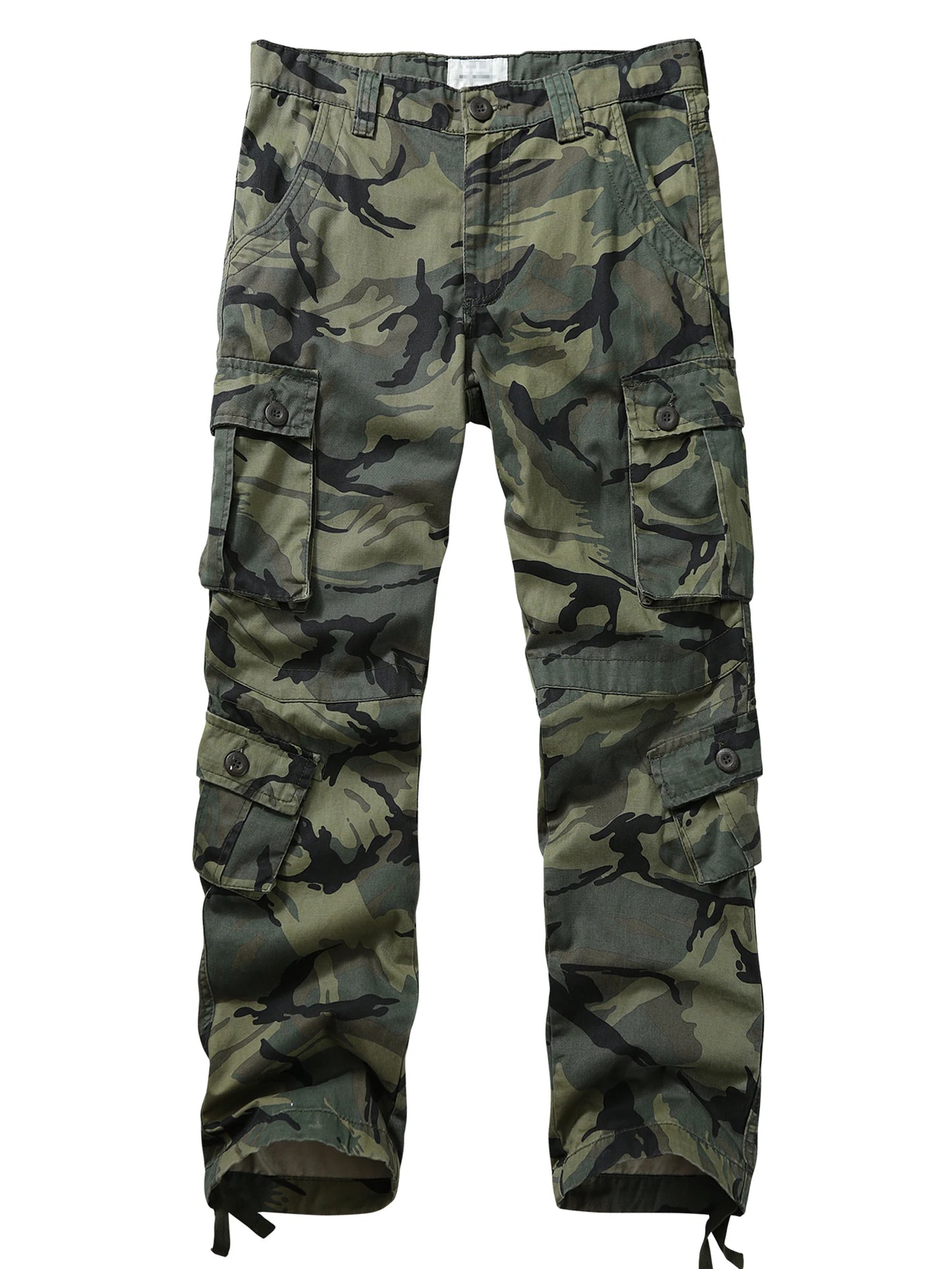 Camo Cargo Pants Outdoor Multi-Pocket Ripstop Jeans