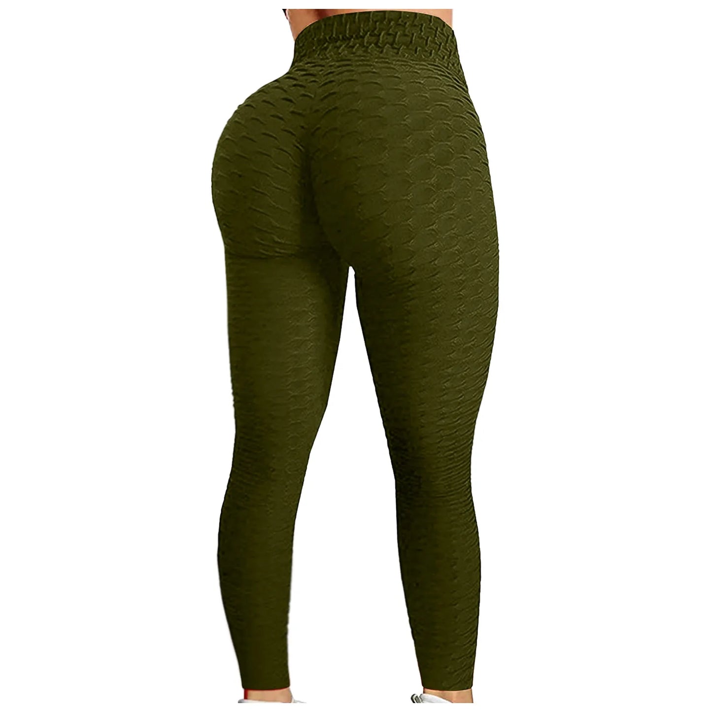 Women's Bubble Hip Lifting Exercise Running High Waist Yoga Tight Pants