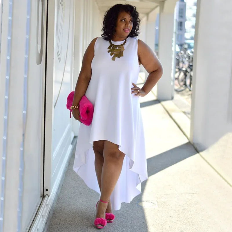 Plus Size Fashionable Elegant Women's Dress Amazon 3042 Sexy Round Neck Casual Clothing European American Style
