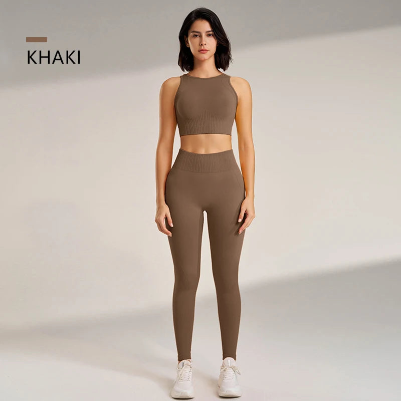 2PCS Women's Yoga High Waisted Leggings