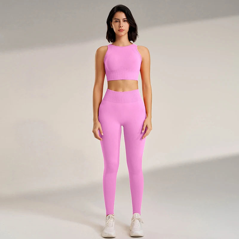 2PCS Women's Yoga High Waisted Leggings