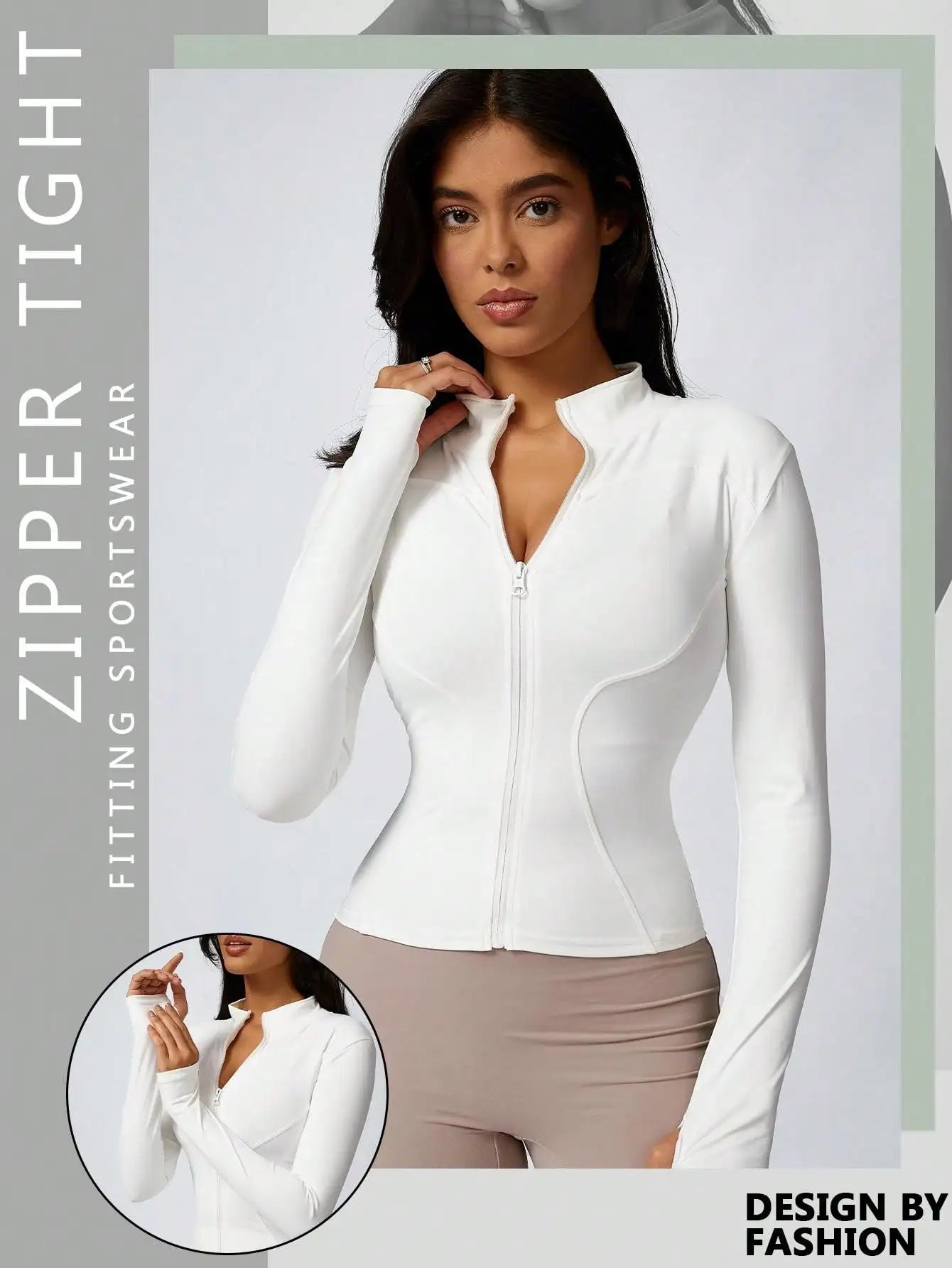 Women's Zipper Turtleneck Sports Jacket
